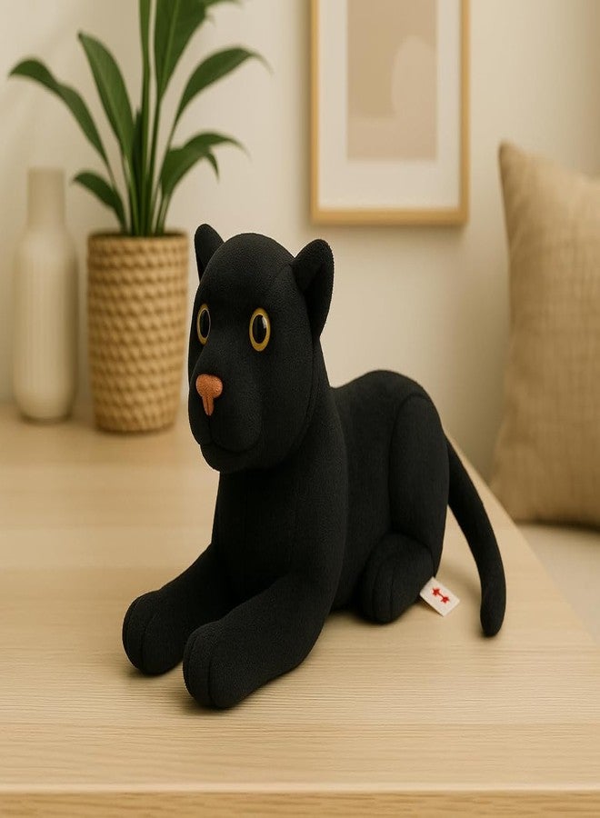 DTR Creation Black Tigers 33CM Soft Toys for Kids | Plush Soft Toys for Baby Boys and Girls| Best Gift | Black Panther Soft Toy for Kids -Black 30 Cm Length - Image 5